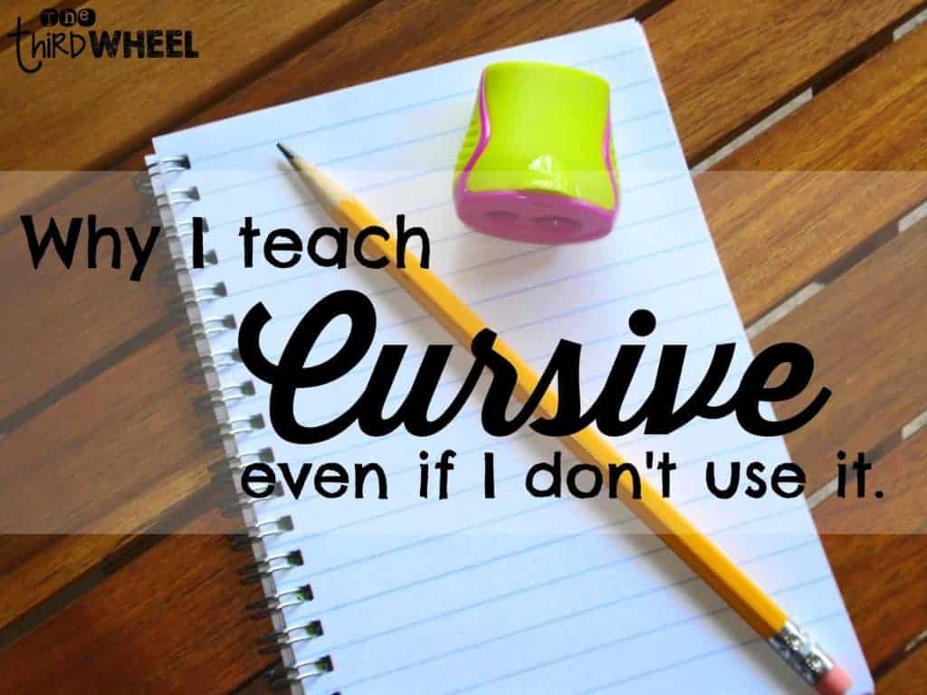 Teaching cursive