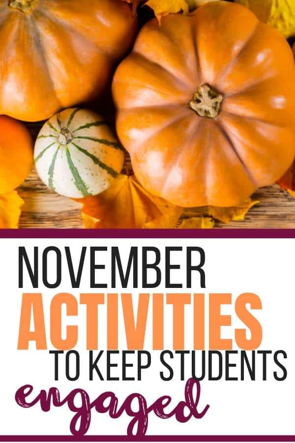 November Lesson Ideas to Keep STudents Engaged