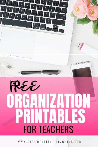 Free Organization Printables for Teachers