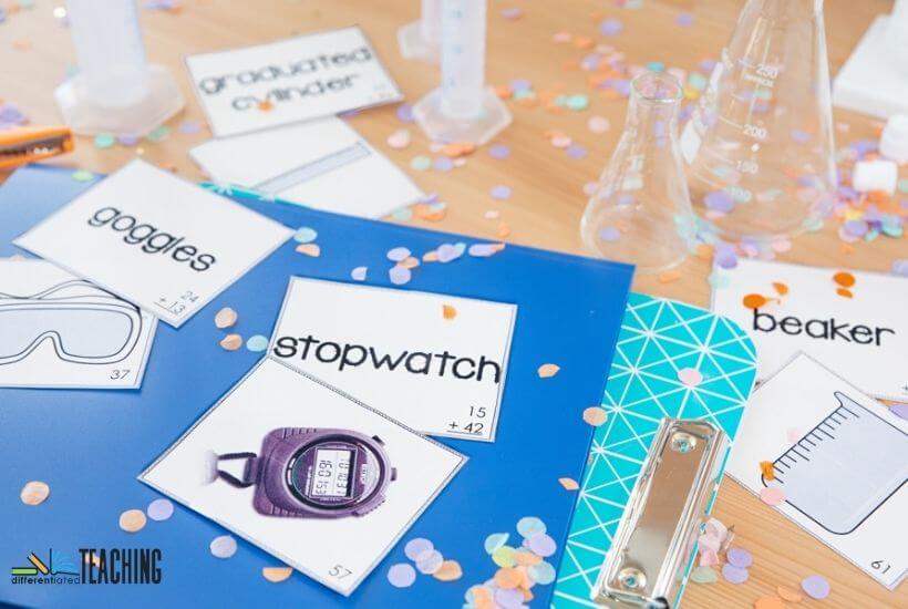 science tools matching game