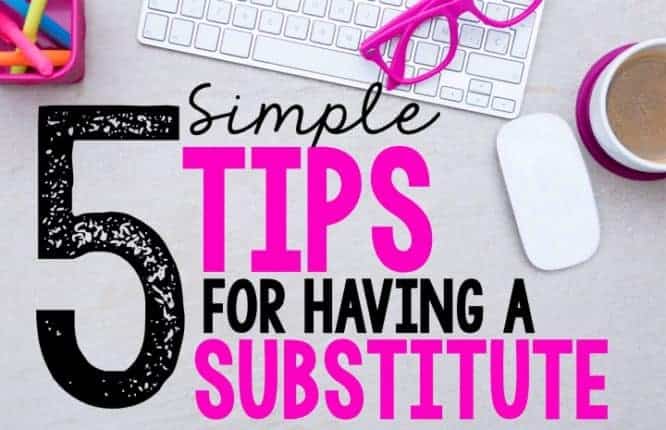 planning for a substitute teacher