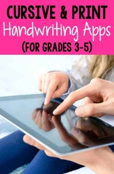 Handwriting Apps for Upper Elementary - The Third Wheel