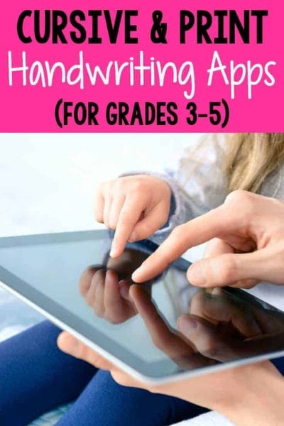 Handwriting Apps for Upper Elementary - Differentiated Teaching