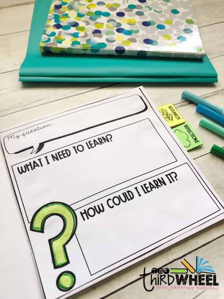 Research Plan - Genius Hour Planning Journal - The Third Wheel Teacher