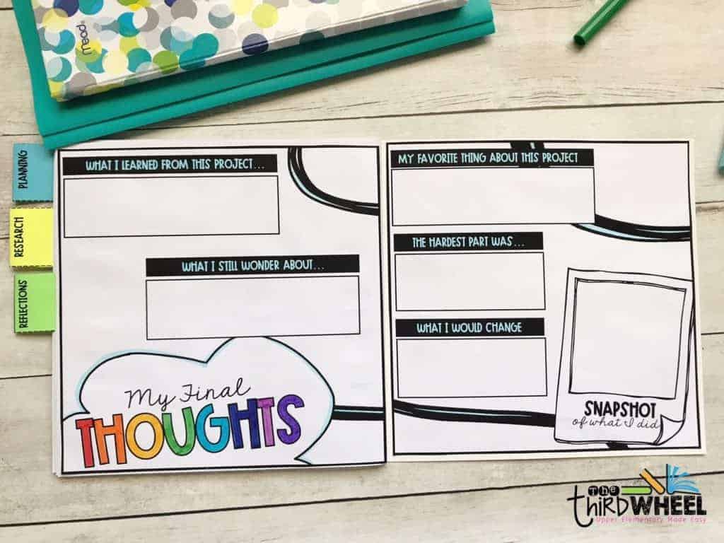 Final Thoughts Reflection - Genius Hour Planning - The Third Wheel