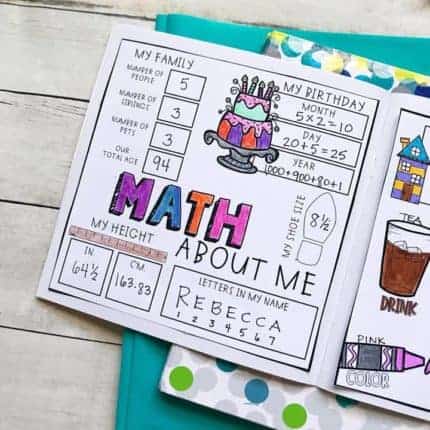 10 First Week of School Activities & Lesson Ideas to Build Community 8 Math About Me Activity - All About Me