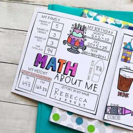 Math About Me Activity - All About Me