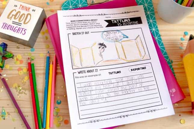 Writing Reflection - Tattling vs. Reporting - Don't Squeal