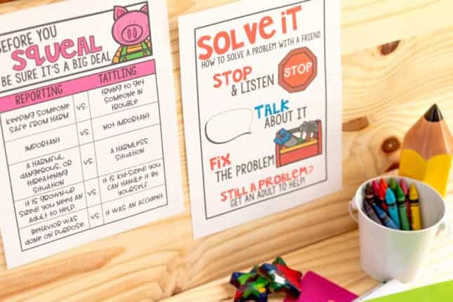 Tattling vs. Telling Posters - The Third Wheel