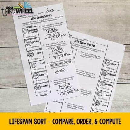 compare and order numbers - Place Value Worksheet for 3rd & 4th Grade