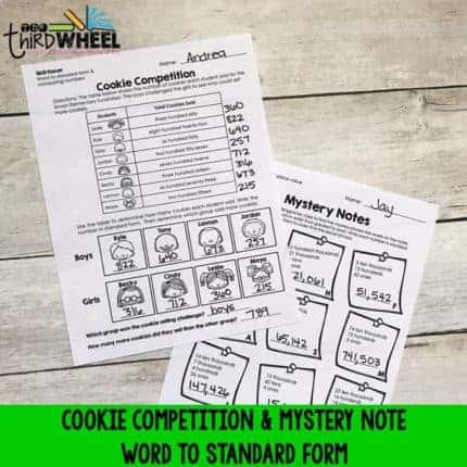 Place Value Worksheets: Differentiated Homework Options for Learners 5 word to standard form - Place Value Worksheet for 3rd & 4th Grade