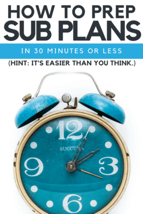 how to prepare for a substitute teacher