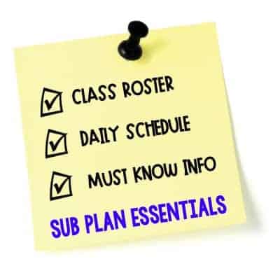 Sub plan essentials