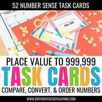 Place value task Cards