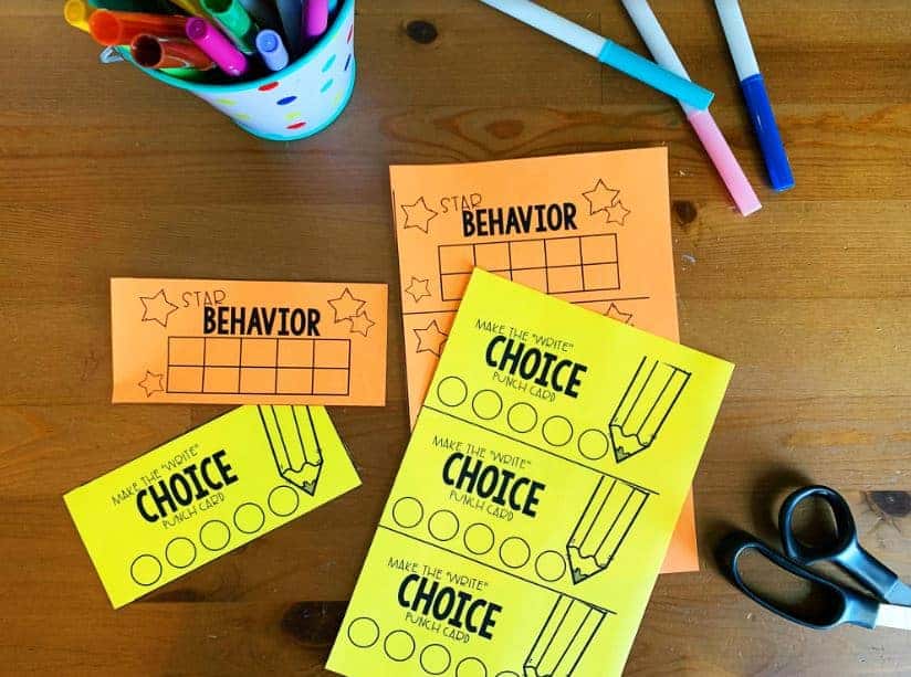 5 Reasons Your Students Misbehave for the Substitute - Behavior Punch Cards