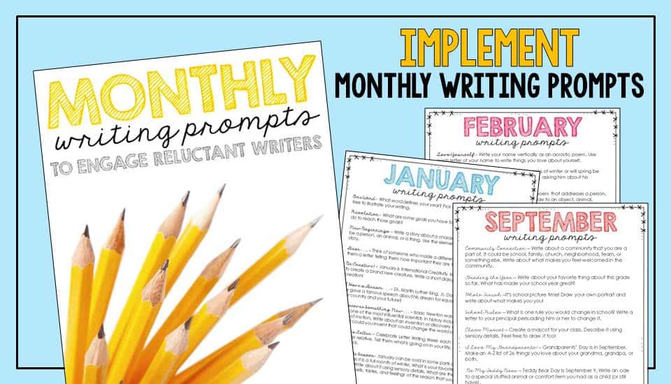 Free Monthly Writing Prompts - The Third Wheel