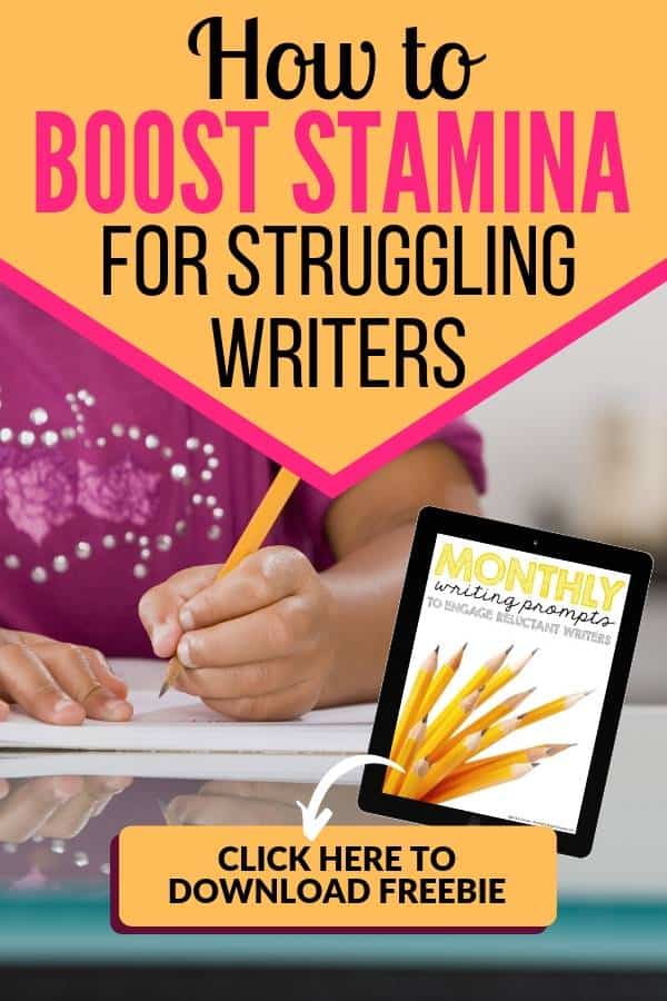 How to Boost Writing Stamina for Struggling Writers