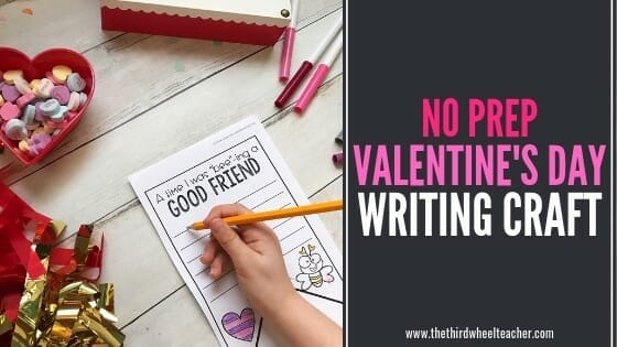 Valentine's Day writing ideas: banner craft for display
