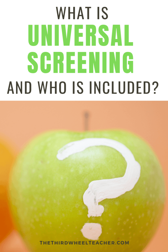 Teachers Guide to Universal Screeners 1 universal screening