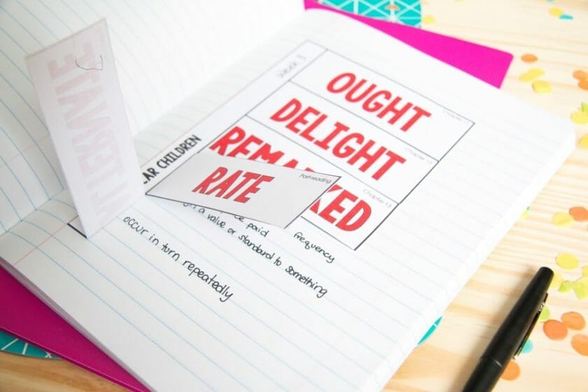 The Boxcar Children Novel Study Unit 7 Using vocabulary flipbooks to track new words in The Boxcar Children