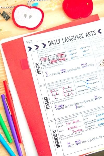Daily Language Spiral Review