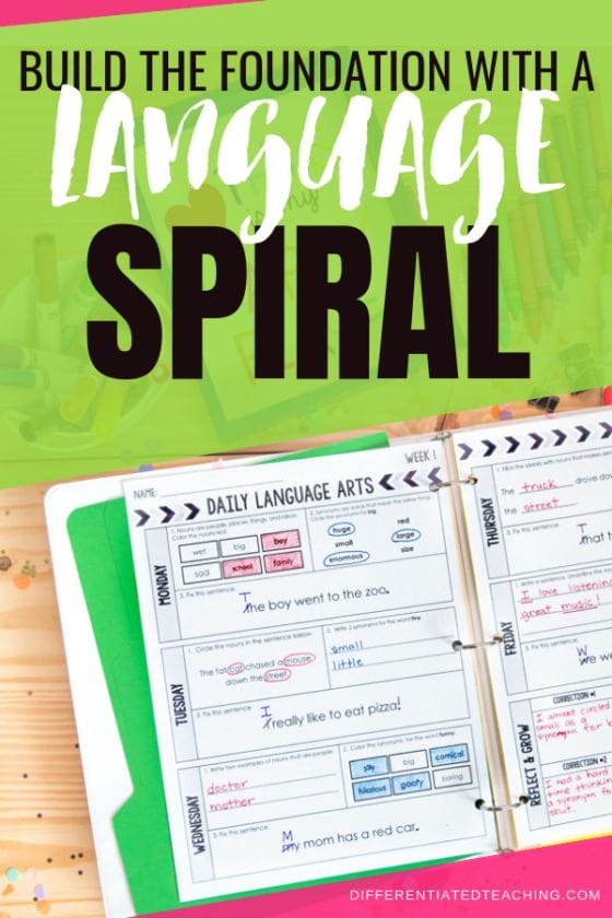 Daily Language Spiral to build grammar and language skills