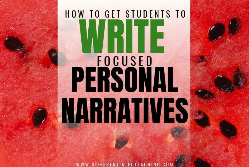 how to write a personal narrative 4th grade personal narratives
