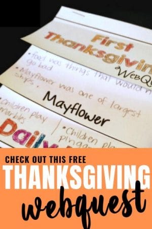 Free Thanksgiving Activity for Upper Elementary Webquest thanksgiving activities