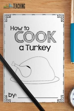 Thanksgiving writing activity - How to cook a turkey procedural writing - Holiday writing 
