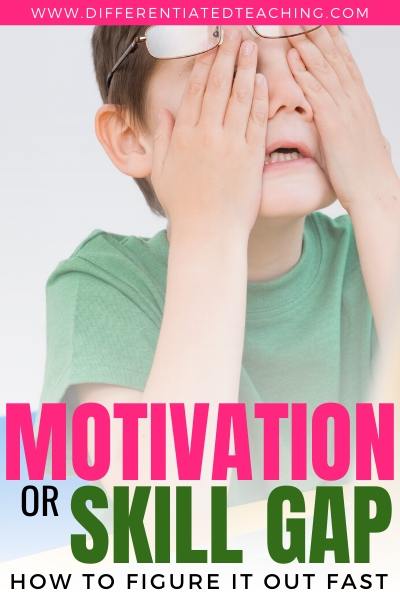 Identifying whether behavior issues are motivation or a skill gap
