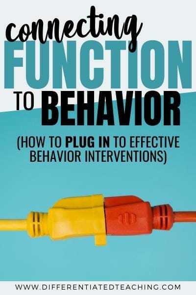 connect function to behavior intervention