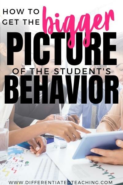 Connect with colleagues to see how challenging behaviors look across the school
