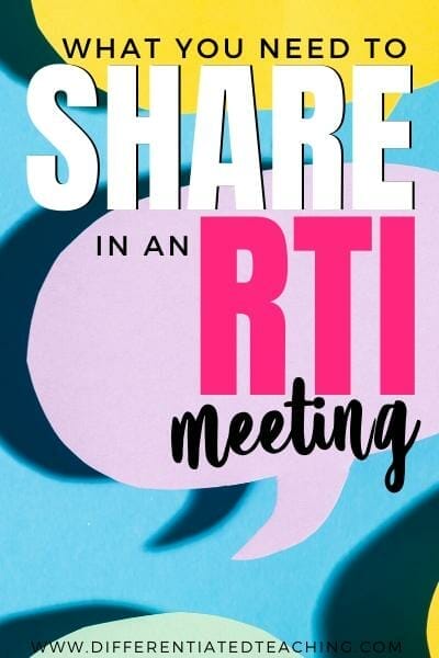 What you need to bring to an RTI meeting