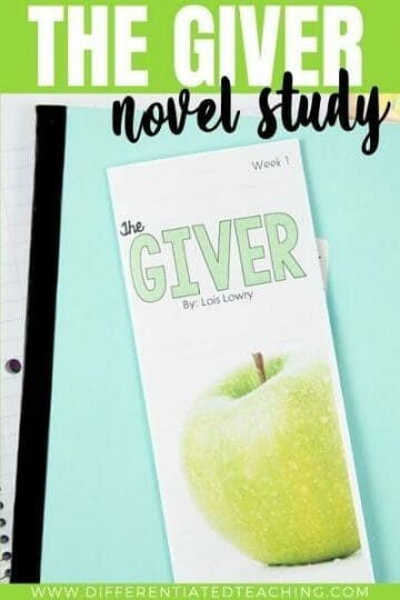 The Giver Novel Study Unit