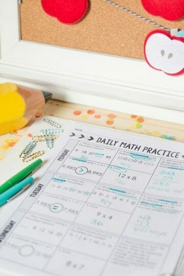 Math Spiral Review for 4th Grade