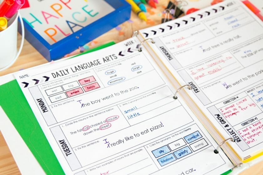 Daily Language Spiral Review