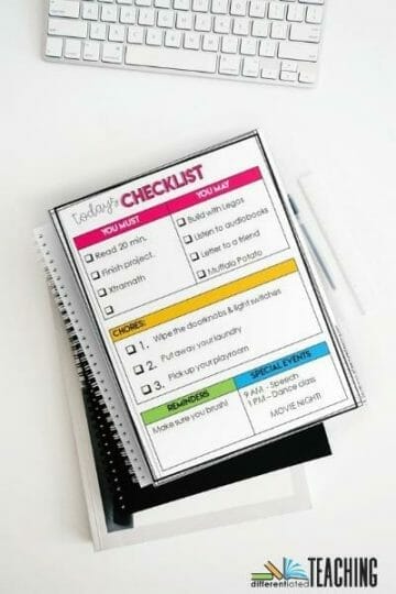 Daily Checklist for Home Learning structured home learning,homeschooling with flexibility,homeschooling flexible schedule,flexible homeschooling,flexible schedule for homeschoolers