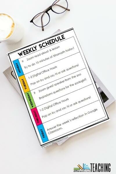 Digital Learning Weekly Schedule structured home learning,homeschooling with flexibility,homeschooling flexible schedule,flexible homeschooling,flexible schedule for homeschoolers