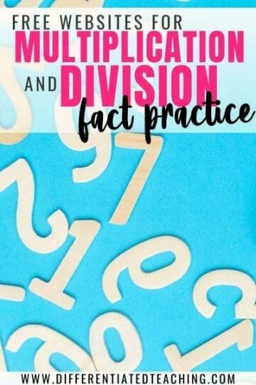 Free Websites for Multiplication and Division Math Fact Games - math video games