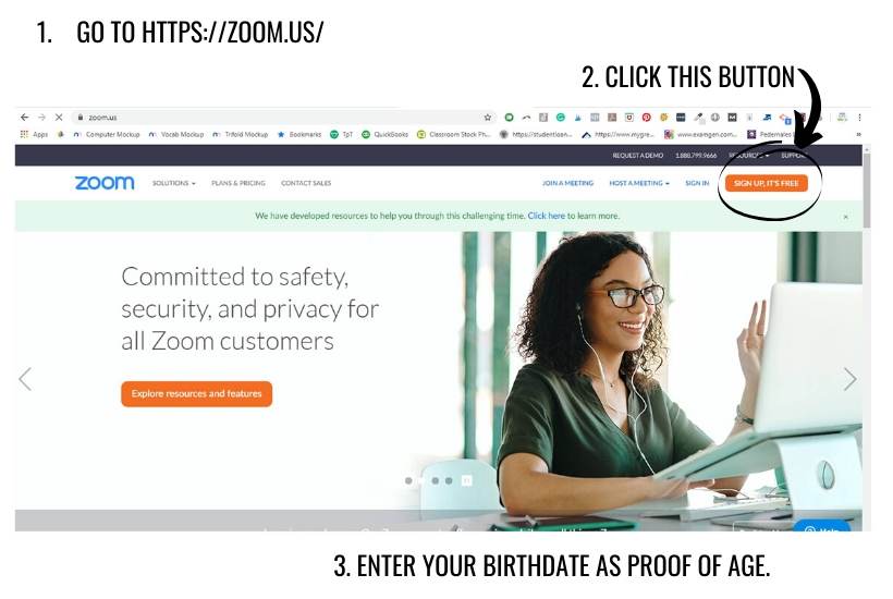 How to Sign up with Zoom
