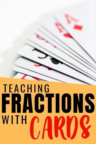 playing card fraction game