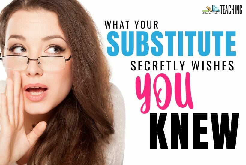 secrets to planning for a substitute teacher