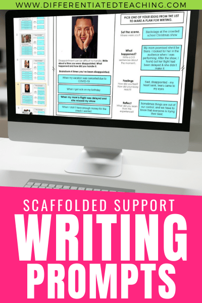 Digital Personal Narrative Writing Prompts with Scaffolded Support to Differentiate for Struggling Writers