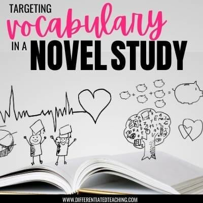 vocabulary in novel studies
