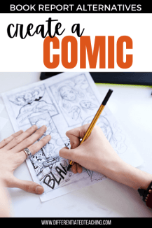 drawing a comic or graphic novel as an alternative to a book report