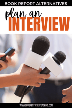 plan an interview with the book author or a character