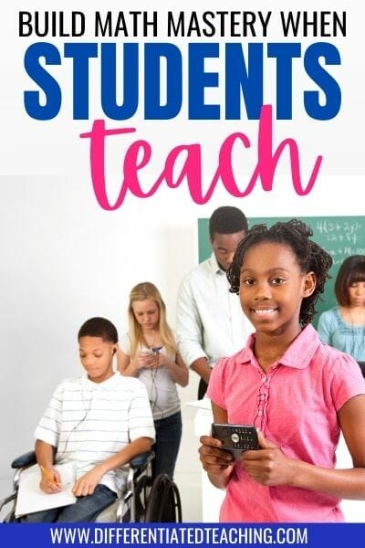 students creating a math video