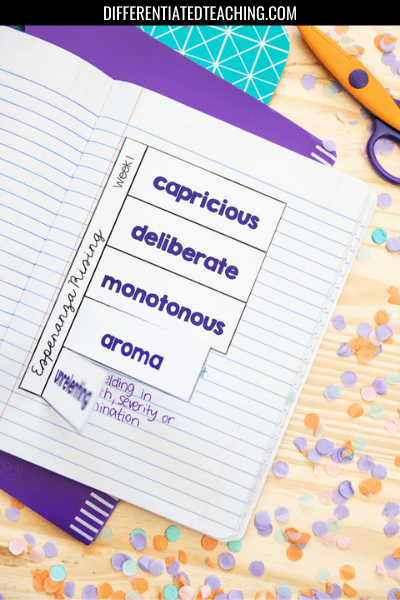 Esperanza Rising Vocabulary Flipbooks