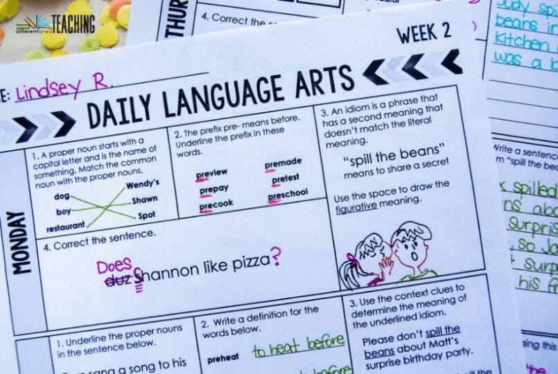 3rd Grade Closeup Daily Language Spiral Review