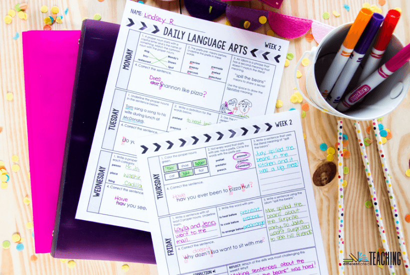 Third Grade Language Spiral
